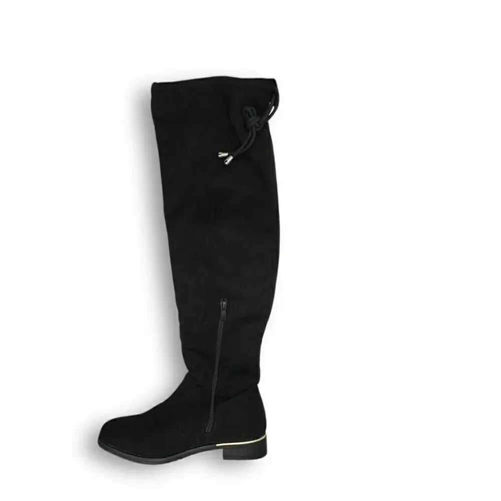 NWOT Dream Pairs Womens Over The Knee High Riding Boots Black Size 6.5